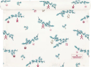 Tischläufer Greengate Juana weiß – Baumwolle im Landhausstil