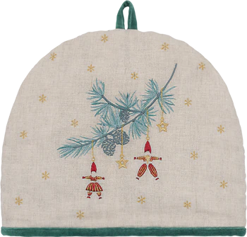 Teekannenwärmer Greengate Juana Sand – Baumwolle & Stickerei