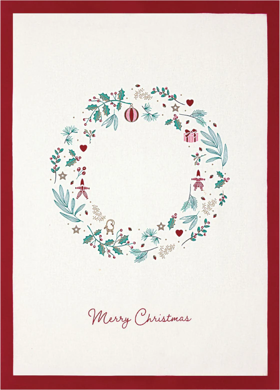 Geschirrtuch Greengate Didina Weiß – 100% Baumwolle, langlebig