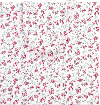 Stofftragetasche Greengate Elsy Weiß – 100% Baumwolle, Floral