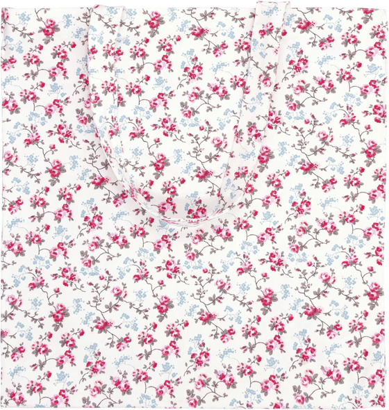 Stofftragetasche Greengate Elsy Weiß – 100% Baumwolle, Floral