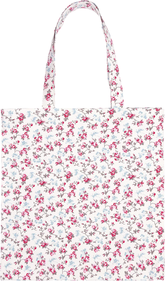 Stofftragetasche Greengate Elsy Weiß – 100% Baumwolle, Floral