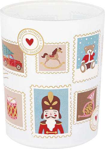 Kerzenhalter Glas Weiß Xmas Letter Medium Greengate