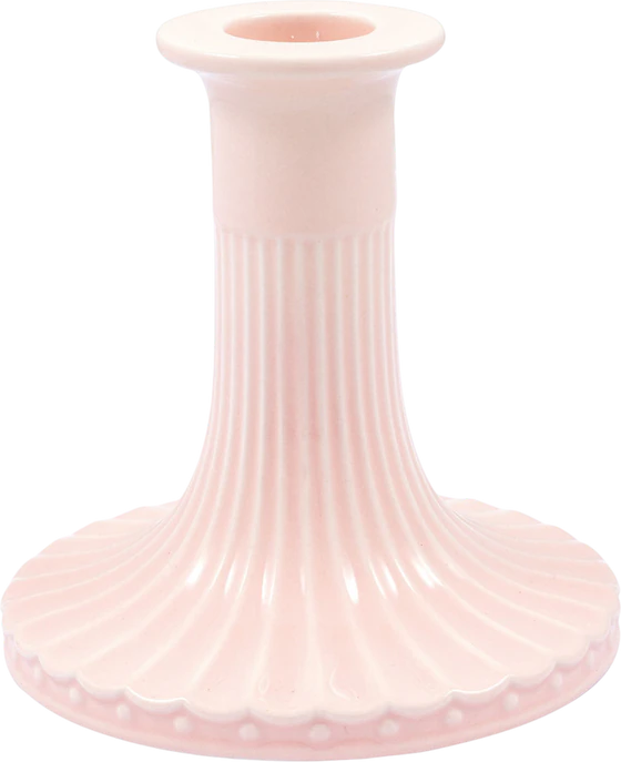 Kerzenhalter Greengate Alice zartrosa klein – Steinzeug-Design