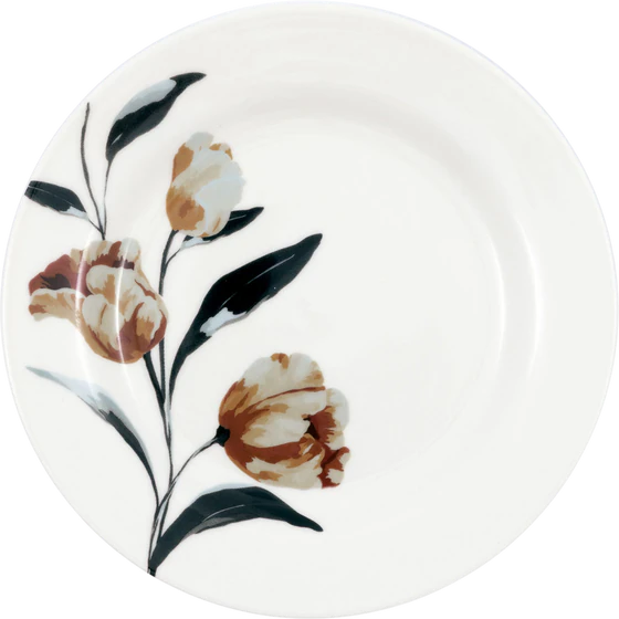 Speiseteller Greengate Eliana White – Handgefertigt & Mikrowellengeeignet