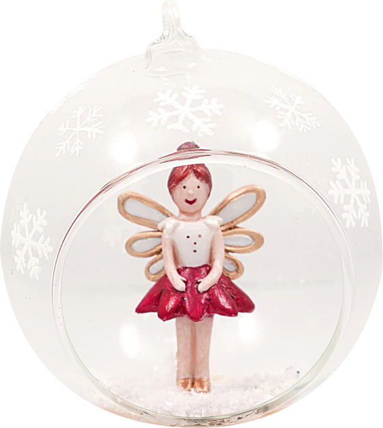 Weihnachtsbaumkugel Greengate Ballerina Gold-Glanz Glas 8cm