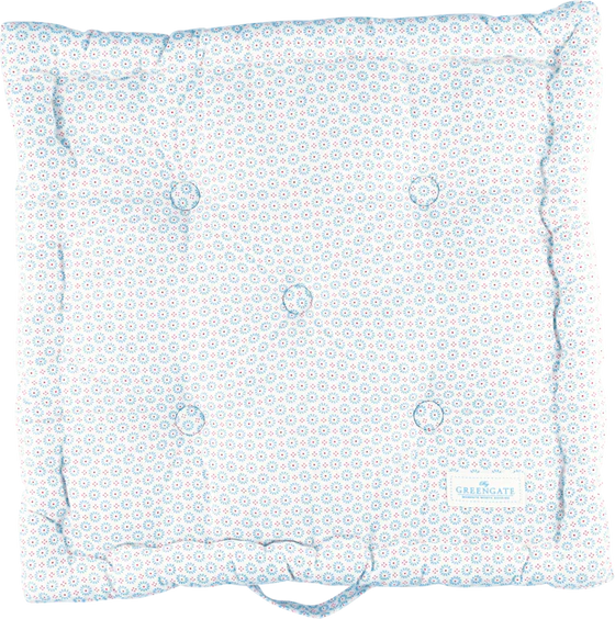 Sitzkissen Greengate Narina Hellblau – Baumwolle, Florales Design