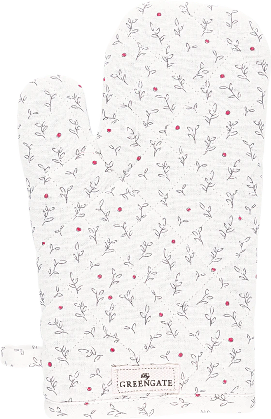 Ofen- und Grillhandschuh Greengate Chiara Weiß Baumwolle