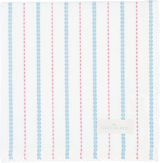 Stoffserviette Greengate Leonine hellblau – 100% Baumwolle