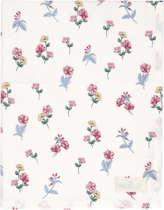 Tischdecke Greengate Portia Weiß 130x170cm Baumwolle Floral