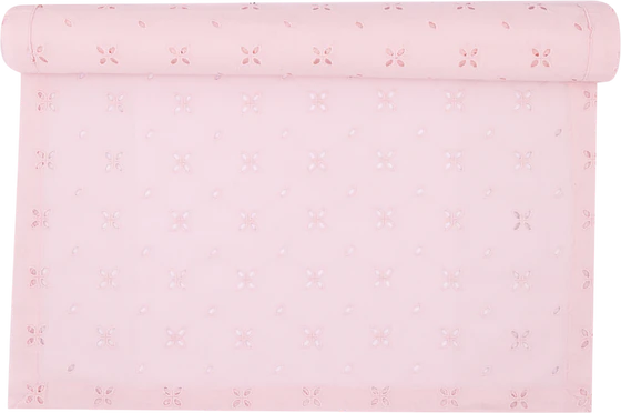 Tischläufer Greengate zartrosa 50x150cm – Eleganz in Baumwolle