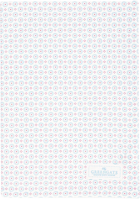 Geschirrtuch Greengate Narina Blassblau Baumwolle Floral