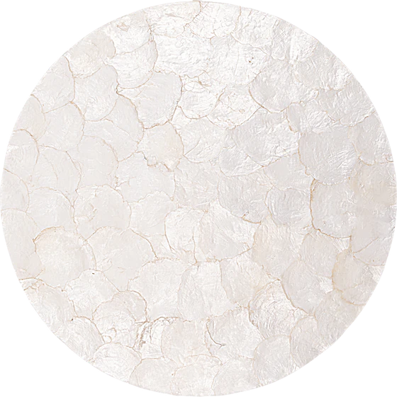 Runder Tischset Greengate White Pearl – Handgefertigt, Unikat