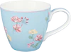 Kaffeebecher Greengate Mug Lianca blassblau – Steinzeug floral