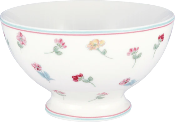Suppenschale Greengate Lianca White – Steinzeug floral skandinavisch