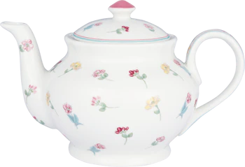 Teekanne Greengate Lianca Weiß – Steinzeug & Spülmaschinengeeignet