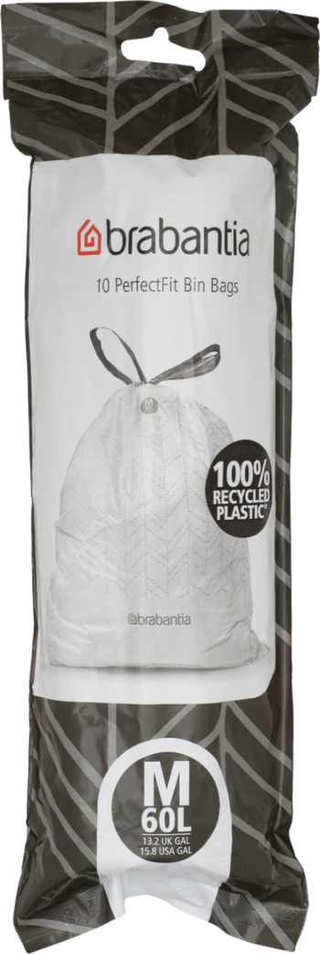 Müllbeutel brabantia PerfectFit 60L M 10 Stk reißfest weiß