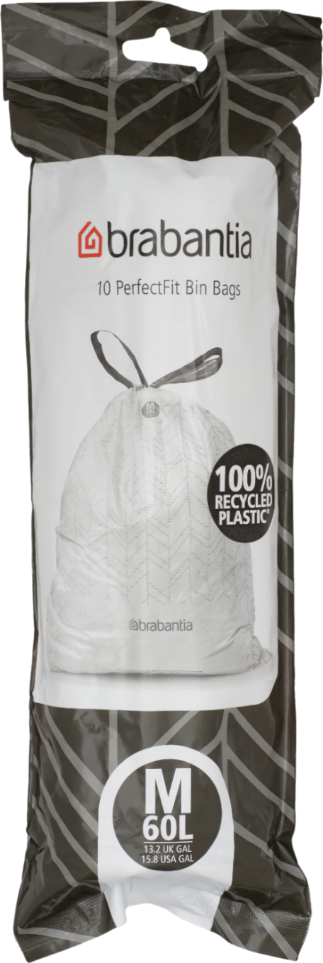 Müllbeutel brabantia PerfectFit 60L M 10 Stk reißfest weiß