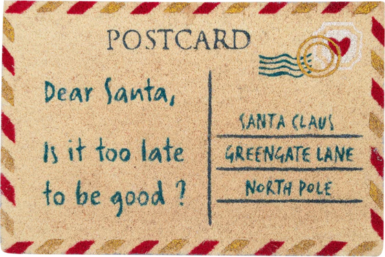 Fußmatte Greengate Xmas Letter Weiß – 100% Kokosfaser Robust