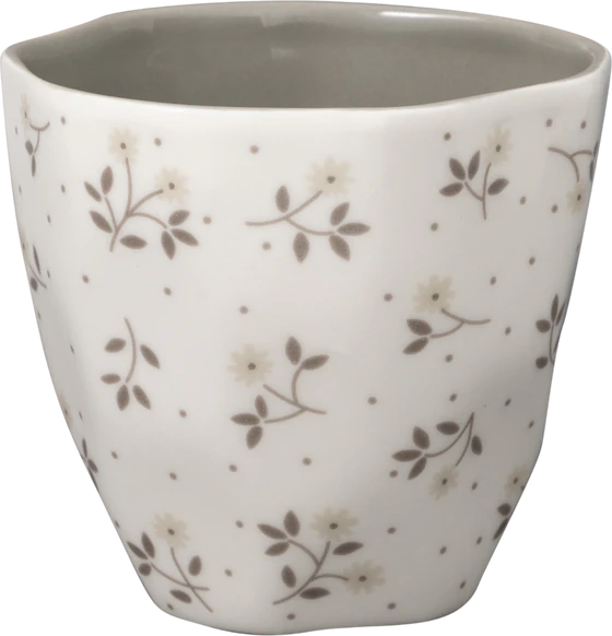 Latte-Becher Greengate Elements Eileen Weiß – Steinzeug Unikat