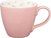 Kaffeebecher Greengate Junia zartrosa Steinzeug floral 300ml - pale pink