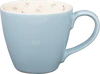 Kaffeebecher Greengate Junia blassblau Steinzeug floral
