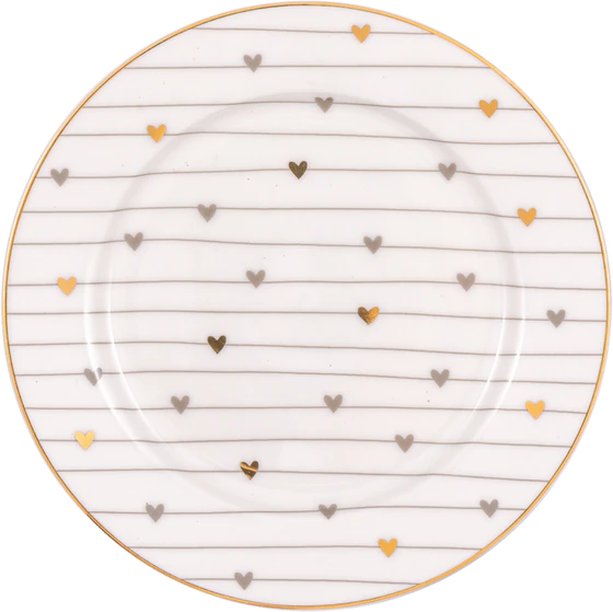 Dessertteller Greengate Grace Grey – Robustes Steinzeug 15 cm