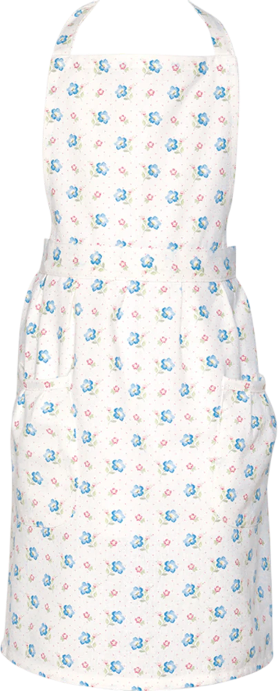 Kinderschürze Greengate Rosalia Weiß – 100% Baumwolle, floral