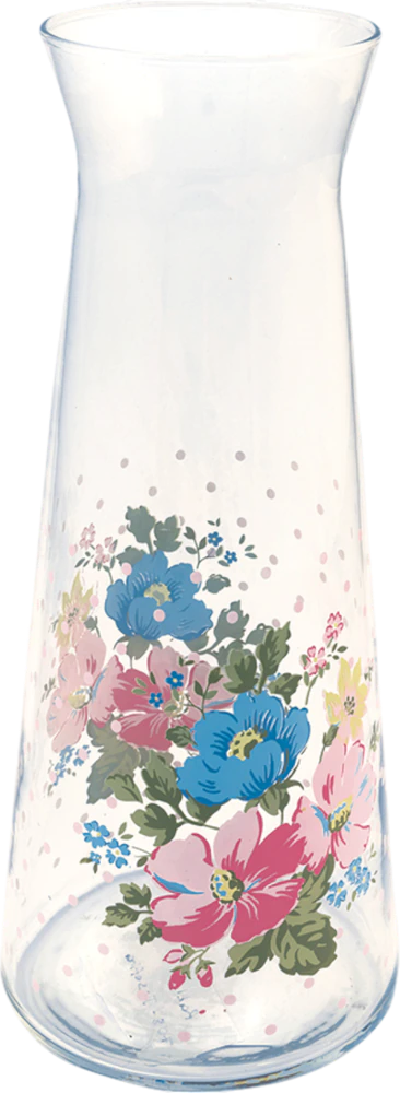 Glaskaraffe Greengate Josefina 1L Weiß – Mundgeblasen Unikat