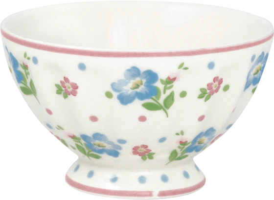 Müslischale Greengate Rosalia Weiß – Romantisches Steingut Design