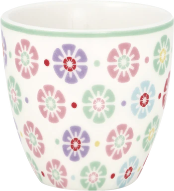 Kleine Latte-Tasse Greengate Rike Weiß – Handgefertigt Unikat