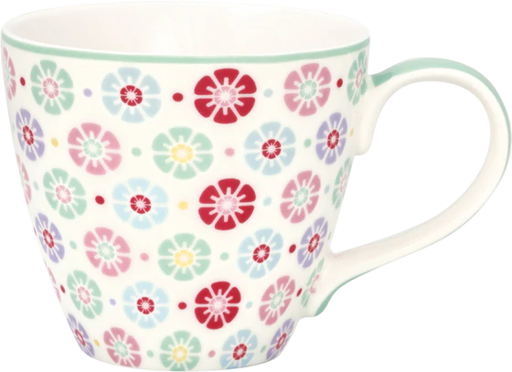 Kaffeebecher Greengate Rike Weiß – Skandinavisches Design Steinzeug