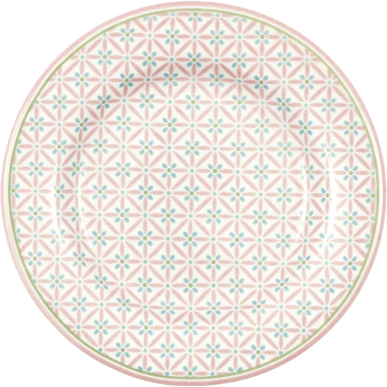 Frühstücksteller Greengate Britt blassrosa – Steinzeug, spülmaschinenfest