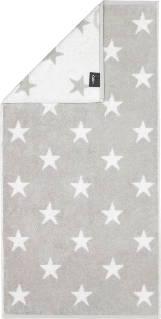 Handtuch Cawö New Stars 6260-76 Platin Weiß Baumwolle