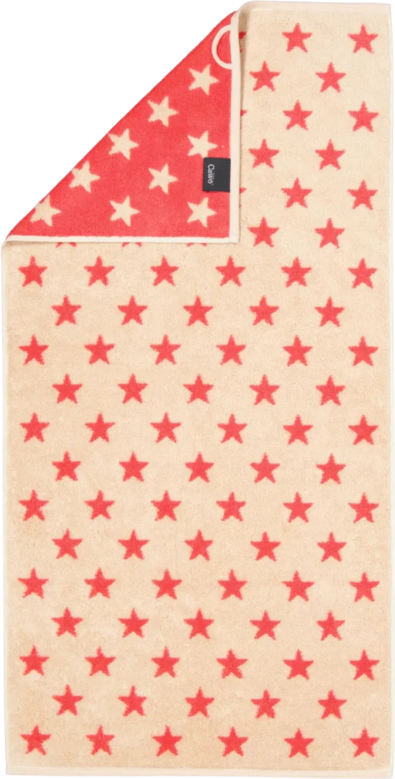 Handtuch Cawö New Stars 6261-32 Beige/Pink Saugstark Baumwolle