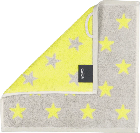 Handtuch Cawö New Stars 6261-75 platin/lime – Saugstark & Hautfreundlich