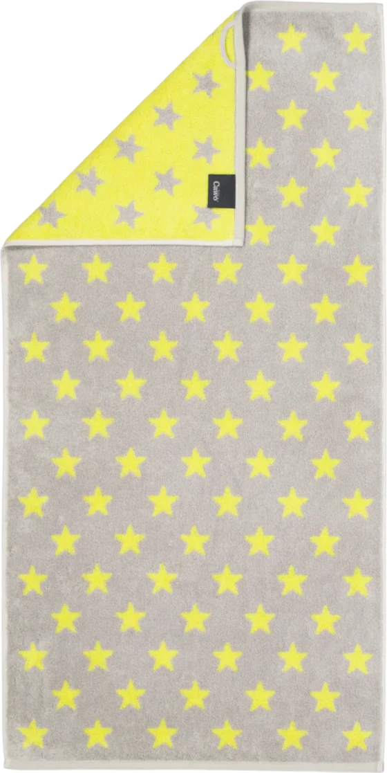 Handtuch Cawö New Stars 6261-75 platin/lime – Saugstark & Hautfreundlich