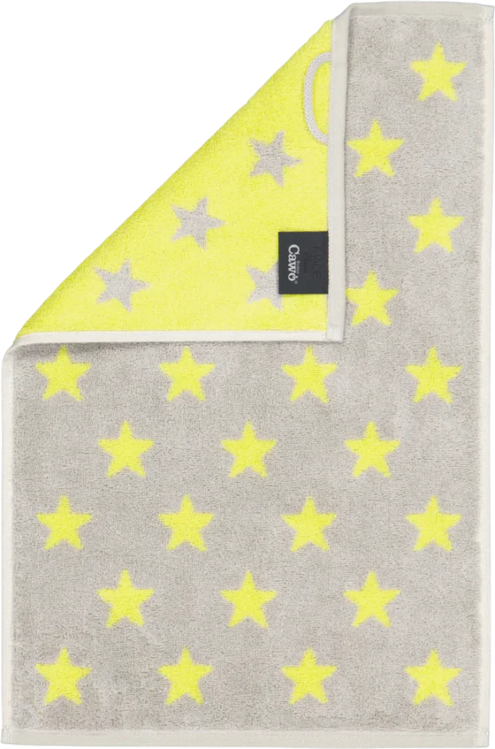 Handtuch Cawö New Stars 6261-75 platin/lime – Saugstark & Hautfreundlich