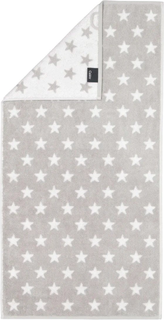 Handtuch Cawö New Stars 6261-76 Platin/Weiß Baumwolle