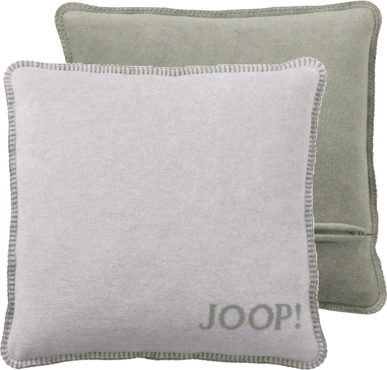 Kissenhülle Joop! Uni Doubleface Silber-Jade – Kuschelweich & Modern