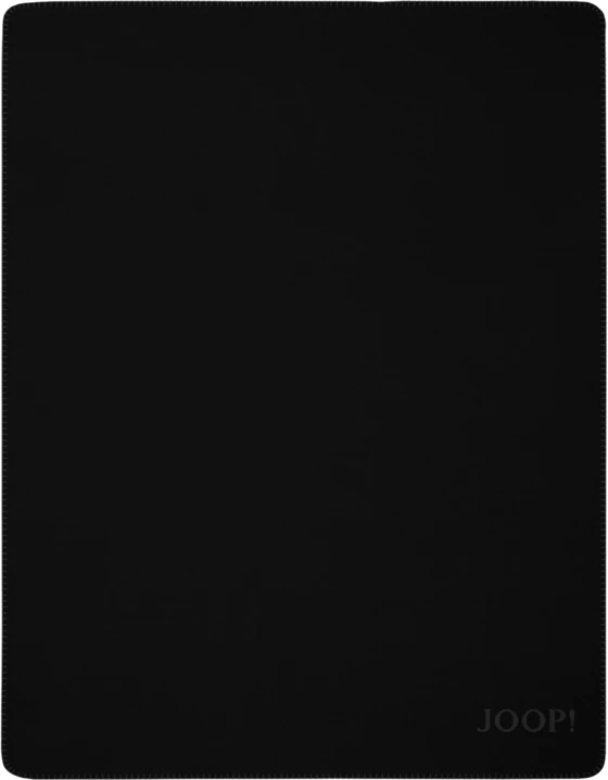 Kuscheldecke JOOP! Uni-Doubleface Schwarz-Anthrazit – Weiche Doubleface-Optik