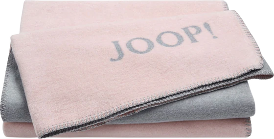 Wohndecke Joop! Uni-Doubleface-Rosé-Stein 150x200 – Zierstich & weich