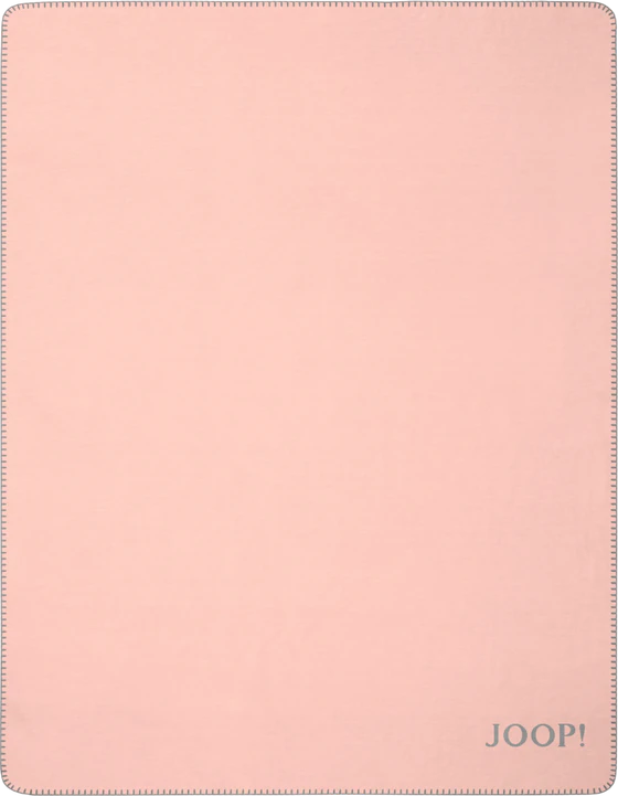 Wohndecke Joop! Uni-Doubleface-Rosé-Stein 150x200 – Zierstich & weich
