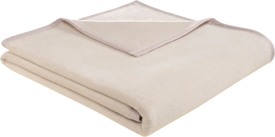 Wohndecke Biederlack Cotton Sense Silber – 100% Baumwolle, Samtbandeinfassung