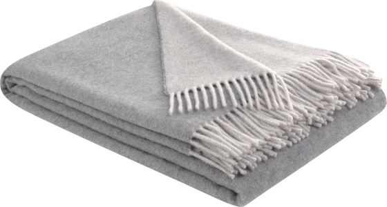 Wohndecke Biederlack Plaid Silver Stone – Luxuriöser Wolle-Kaschmir-Mix