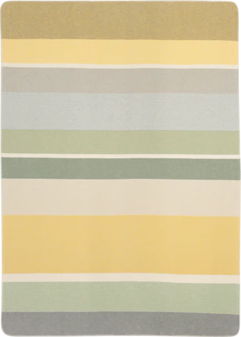 Wohndecke Baumwolle Biederlack Stripe Delight Gelb-Grün
