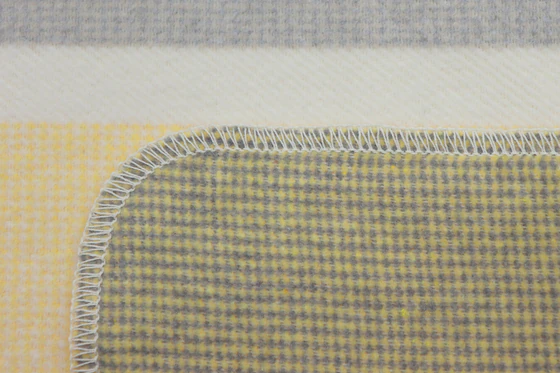 Wohndecke Baumwolle Biederlack Stripe Delight Gelb-Grün