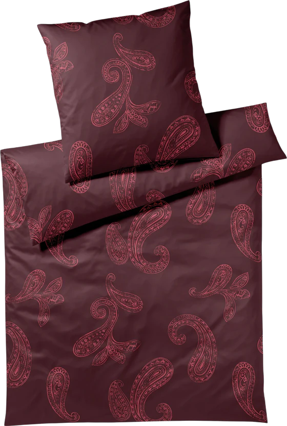 Bettwäsche-Garnitur Joop! Paisley 4120 Rouge Mako-Satin Baumwolle
