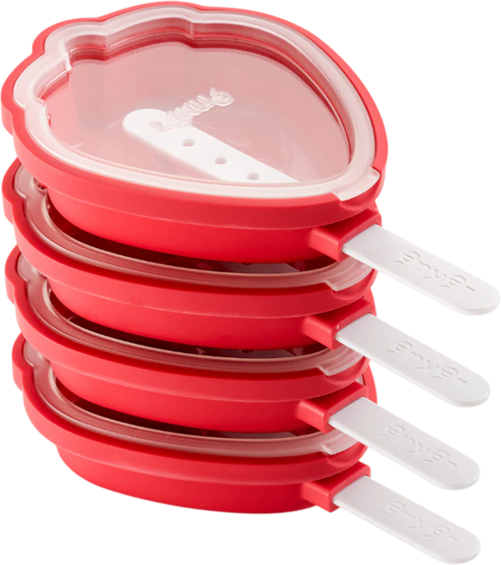 Wiederverwendbare Eisformen Lekue Erdbeer 4er-Set BPA-frei