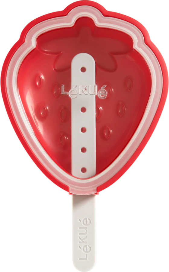 Wiederverwendbare Eisformen Lekue Erdbeer 4er-Set BPA-frei